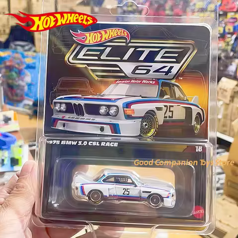 In Stock Hot Wheels RLC Elite 64 Series 1975 BMW 3.0 CSL RACE 1/64 Scale Collectible Car Toys Diecas