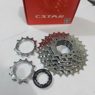 sprocket 7speed 11-28t model cassette merk c star gear belakang model shop untuk sepeda MTB lipat ro