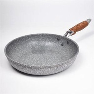 Syllere - 送貨上門 -日式麥飯石木柄平底鍋 26cm 煎Pan 電磁爐適用 易潔不沾塗層 尺寸 26cm 24cm