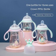 [MYY Mother Baby Exclusive Store] Newborn Baby ppsu Baby Bottle One Bottle Three-Purpose Big Baby Duckbill Learn Drinking Cup Straw Baby Bottle