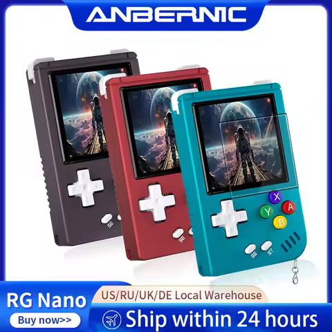 ANBERNIC RG Nano Mini Retro Handheld Game Console 1.54" IPS Screen Metal Shell Linux System Hi-fi Sp