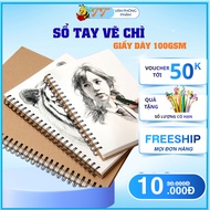 Sketchbook - 100gsm paper Sketchbook - unlined notebook - A6,A5,A4 karft cover 100 pages