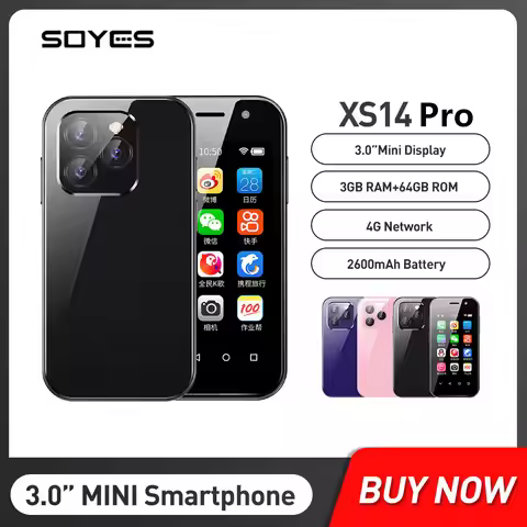 SOYES XS14 Pro Mini Smartphones 4G LTE 3GB+64GB Android 9.0 Quad Core 3.0 Inch 2600mAh Battery Face 