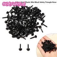 CHAYUMDA 100pcs/bag Safety Triangle Noses Accessories Mini Black 4.5X5.5MM
