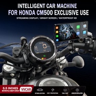For Honda CM500 motorcycle dash cam waterproof HD streaming media carplay smart car machine