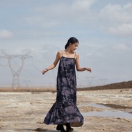 凝夜紫 2色 望夜 顯白真絲絲絨洋裝 吊帶連身裙長裙