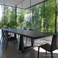 Board Table Large Long Table Business Negotiation loft Table Solid Wood Conference Retro Table Desk 