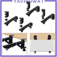 [Tachiuwa1] 2Pcs Under Desk Keyboard Tray Foldable Brackets with Clamp, Keyboard Rack