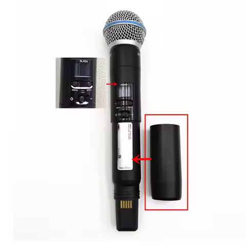 1pc Wireless Handheld Microphone Bottom Cover Tail Tube Tail Base Cover for SHURE SLXD2/ BETA58A/ SL