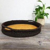 Crochet cotton serving tray, knit serving tray, home decor, table decoration
