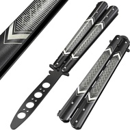 GOOD WORKER Butterfly Knife Trainer - Practice Balisong Butterfly Knives NOT Real NOT Sharp Blade - 