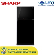 Sharp SJIG863PGBK Kulkas 2 Pintu Besar Inverter 550L