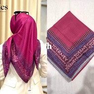 KERUDUNG SEGI EMPAT MOTIF DSKA PINK FANTA/HIJAB PINK FUSCHIA VOAL