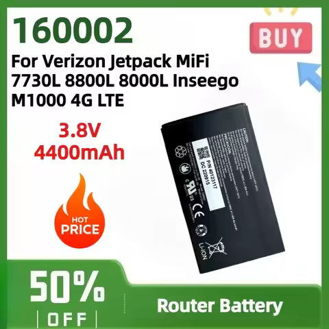 160002 Battery 3.8V 4400mAh for Verizon Jetpack MiFi 7730L 8800L 8000L Inseego M1000 4G LTE Portable