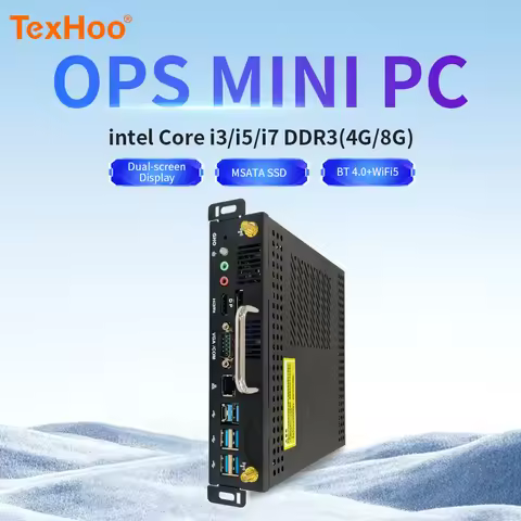 TexHoo OPS Mini PC Computer Intel Core i3-3220 SSD For Conferencing Teaching Screen Built-in Mainfra