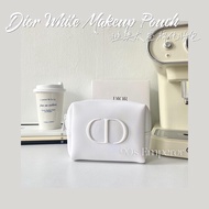 【READYSTOCK】RARE VIP GIFT Dior_ Cosmetic makeup Bag Pouch Clutch VIP Gift White & Gold 迪奥太空棉化妆包 樱花粉色