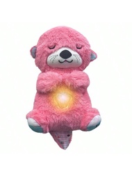 1只呼吸泰迪熊毛絨玩具,卡通呼吸熊作伴入睡,11.8英寸可愛創意毛絨娃娃,7號模型電池,不包括電池配送,有助於入睡的發光熊娃娃