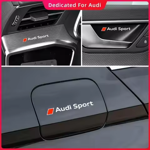 3D Car Interior Exterior Dekoration Stickers Badges Auto Styling For AUDI SPORT A3 A4 B8 8P 8V B6 A5