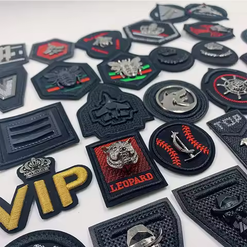 3D Cool Black Metal Leather Embroidery Patches for Clothing No Iron-on Sticker Sew on Clothes Crown 