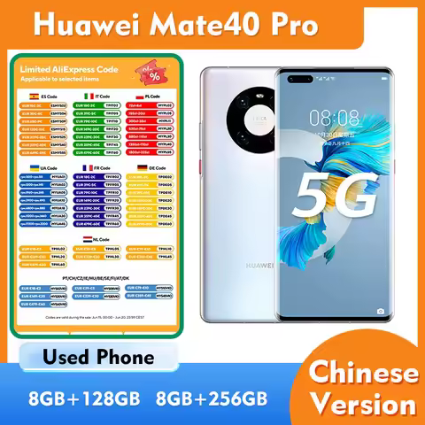 Huawei Mate40 Pro 5G 128GB 256GB ROM Smartphone Android 6.76 inches 2772x1344px 4400mAh used phone