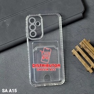 SAMSUNG A15 SOFTCASE CARD CASE CLEAR CARD SLOT CASE SAMSUNG A15