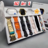 【Local Stock】10 In 1 Set Ultra 2 49mm Screen Sport Fitness SmartWatch 9 With Earphones I20 Ultra Max