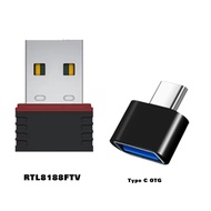 [Hot New] For R36S WiFi Adapter RTL8188 USB Wireless Network Card Type C OTG for R36H Handheld Game 