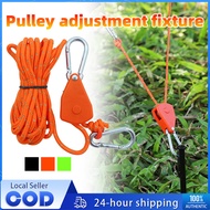 Camping Adjustable Rope 4M Reflective Camping Regulator Windproof Rope Metal Pulley Buckle Adjuster 