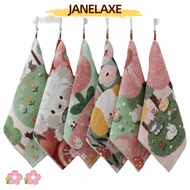 JANELAXE932JN Large Hand Towel, Cartoon 4 Layer Cotton Gauze Handkerchief Towel, High Quality 34x40c