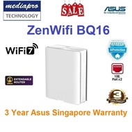 ASUS ZenWiFi BQ16 1-Pack Quad Band WiFi 7 (802.11be) BE25000 Mesh WiFi System support AiMesh( Pack o