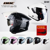 INK TERRA 2 DOUBLE VISOR HELMET ORIGINAL INK HALF FACE HELMET