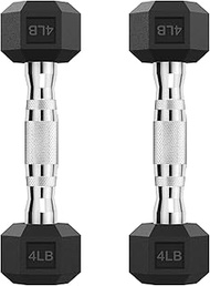 HANDBODE Hex Dumbbell Set 2.5-400 lb, Rubber Encased Exercise & Fitness Dumbbells, Weights Dumbbells