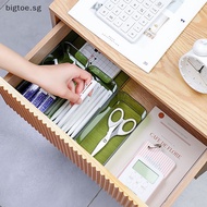 [bigtoe] Clear Drawer Organizer Transparent Drawer Divider Storage Box Bathroom Makeup Organizer Kitchen Tableware Organizer Boxes [SG]