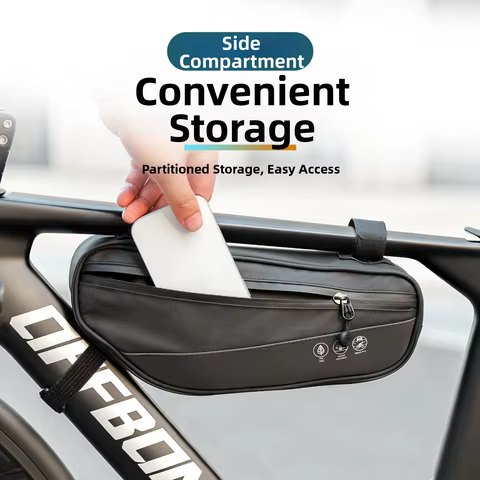 OFFBONDAGE Bike Bag 2.1L Bicycle Top Tube Bag Waterproof Reflective Cycling Front Frame Bag Riding B