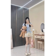 Korean Style JK Uniform Top - High-Waist, Short Sleeve