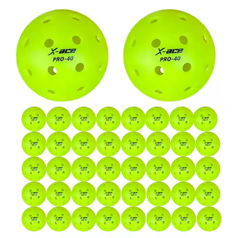 X-ace 40 Pro Pickleball Balls, 40Pcs, 40 Holes Pickle Balls, Seamless Professtional Training, High V