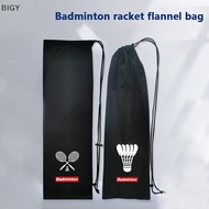 BI Badminton Racket Cover Bag Soft Storage Bag Case Drawstring Pocket Portable Tennis Racket Protection SG