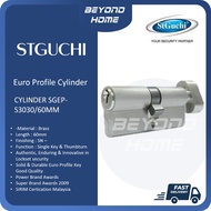 StGuchi Euro Profile Cylinder 60mm Thumbturn & key SGEP-S3030/SN