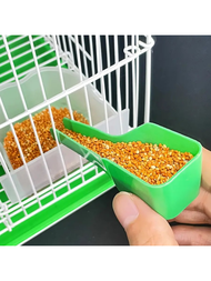 3入組鳥飼養勺子，鳥飼料器，塑料鳥類餵食用品