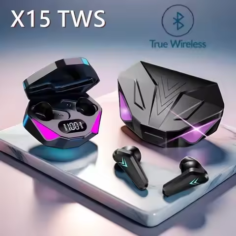 X15 TWS Gaming Earbuds Wireless Bluetooth Earphones With Mic Bass Audio Sound Positioning 9D Stereo 