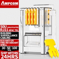 AMPCOM RJ11 Plug 6P4C 6P2C Phone Modular Telephone Cord Connector Adapter Crimp Telephone Internet M