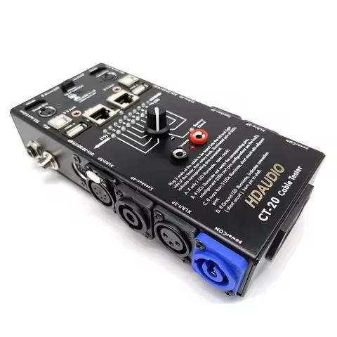 Gzyora Store CT‑20 Multi‑Purpose Cable Tester, XLR Audio HDMI Cable Line Testing Device for Stage En