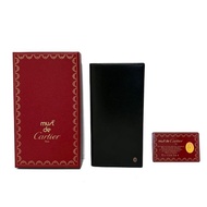 正品 Cartier 卡地亞 Pasha 系列 對折長夾 皮革 黑色 L300013 日本直送