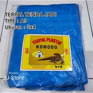 TENDA A3 TENT TARPAULIN Size 2x3 3x4 2x4 PLASTIC TARPAULIN biru | TARPAULIN FOR SALE
