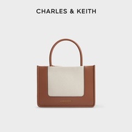 CHARLES and KEITH CK2-30701396 ประกบกระเป๋าถือ Canvas Tote กระเป๋า