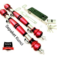 45cm satu set Handle Pintu kunci rumah / tarikan pintu rumah Gagang pegangan pintu model jambu
