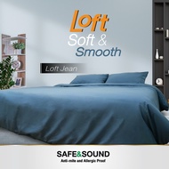 ผ้าปูที่นอน 5 ฟุต สีพื้น Loft Style นุ่มละมุน SAFE&SOUND