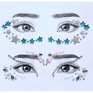 蔚蓝光芒寶石貼 適用於派對節慶造型 防水可重複使用 自黏