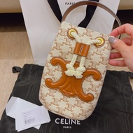 Celine 絕美白色老花水桶包