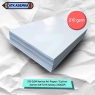 210 GSM Kertas Art Paper / Carton / Karton A4 Putih Glossy 210GSM D3V!!